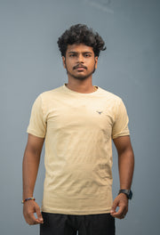 Stylish Men’s Short Sleeve Round Neck Plain T-Shirt - Sandle-T-Shirt-7 Man